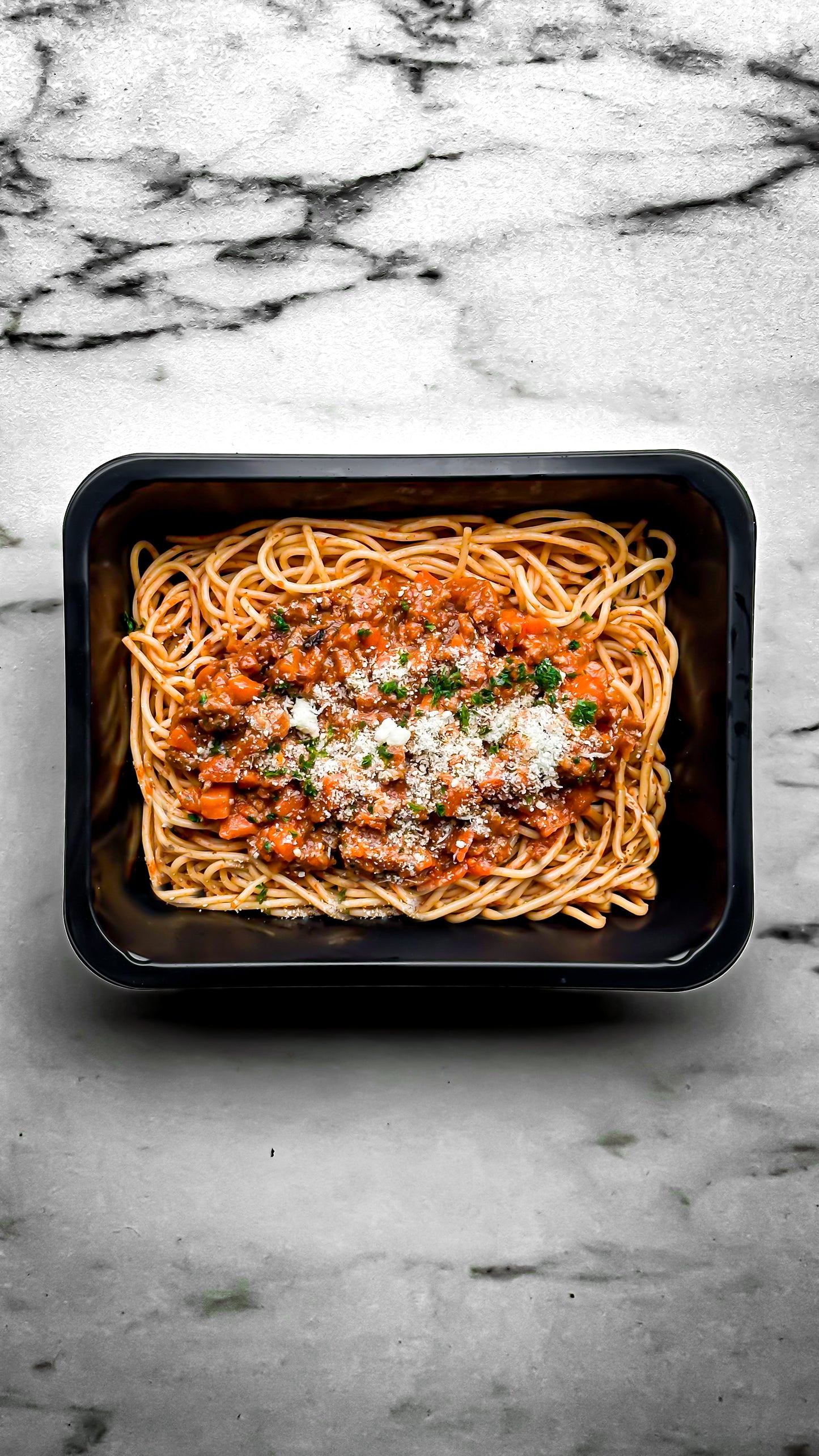 Veggie bolognaise de champignons et lentilles, penne