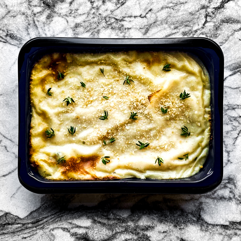 Hachis Parmentier au poisson, citron et fondue de poireaux